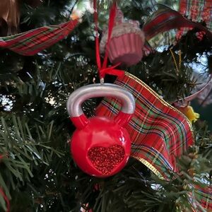 Hallmark Red Kettlebell Ornament with Heart
